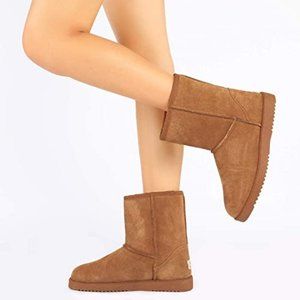 NEW DREAM PAIRS Women's Mid Calf Winter Snow Boots 10